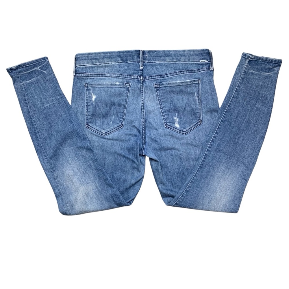 MOTHER Women's Skinny Jeans - Blue - Picture 5 of 11